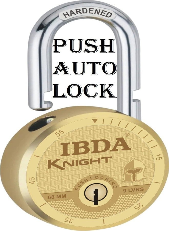 IBDA Lock with 4 Keys | Lock with Multiple Keys | Lock and Keys | Push/auto Lock | High Security Steel Body | Lock for Home, Shutter, gate, Door, Shop, School, Flat, Warehouse (Gold) - Image 3